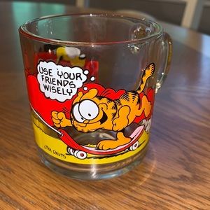 McDonald’s Garfield & Odie Glass Beverage Mug 1978